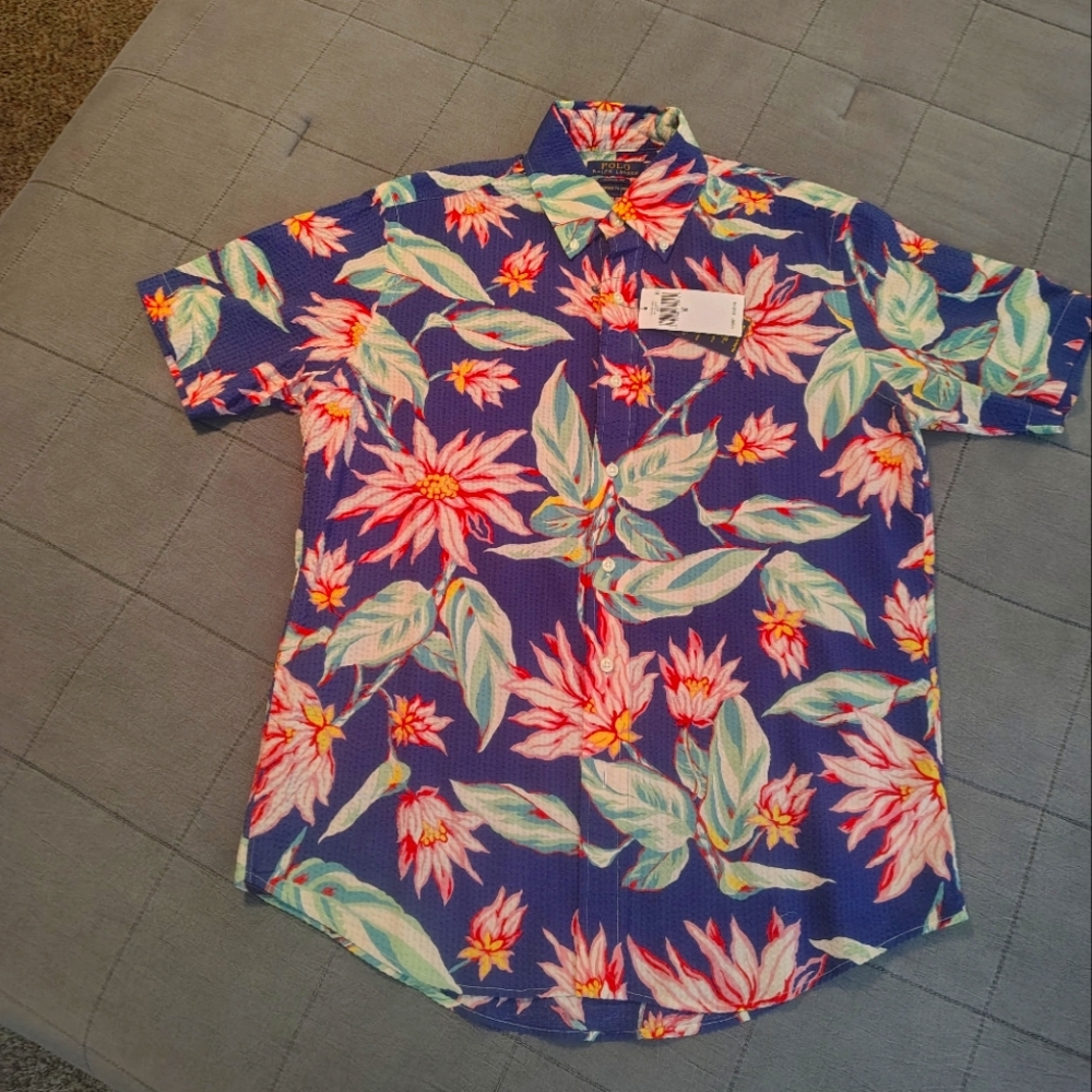 Floral Blue Men's Shirt